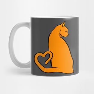 Orange cat heart Mug